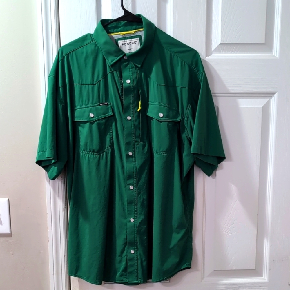 Large Regular Poncho Augusta Green